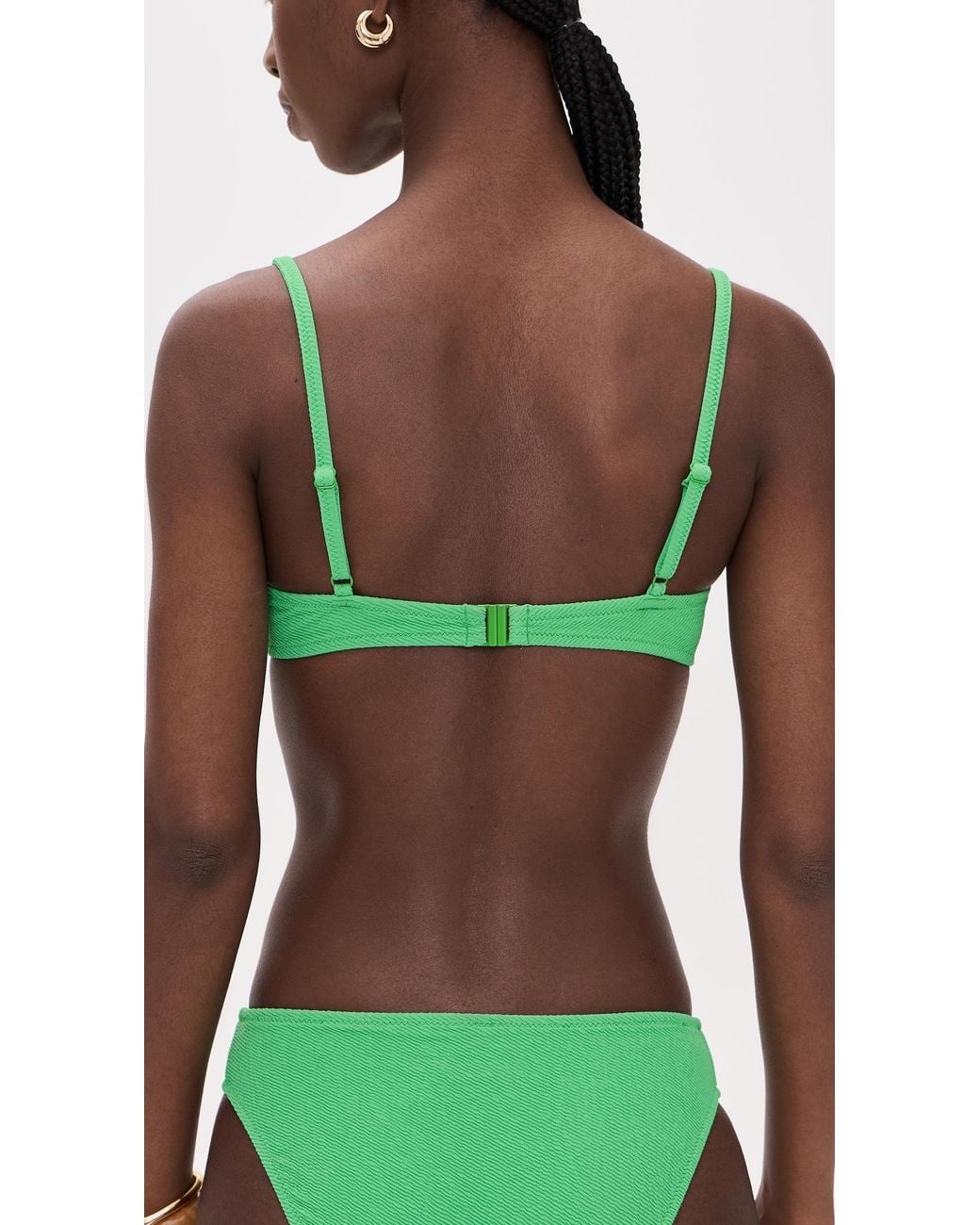 Solid & Striped Green The Eva Bikini Top