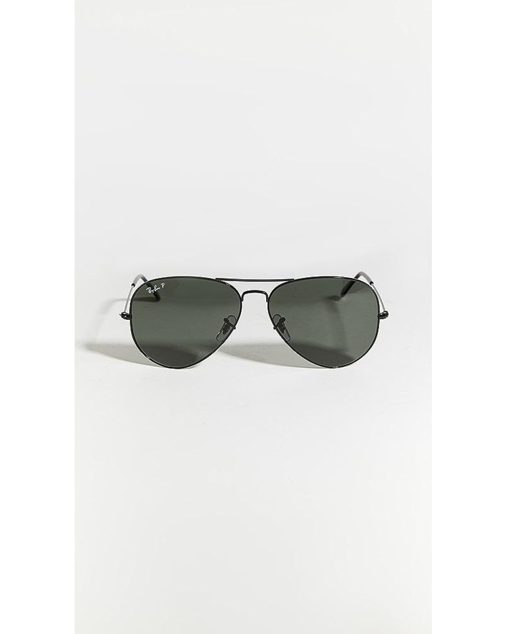Ray-Ban Rb3025 Oversized Classic Aviator Polarized Sunglasses in Black |  Lyst