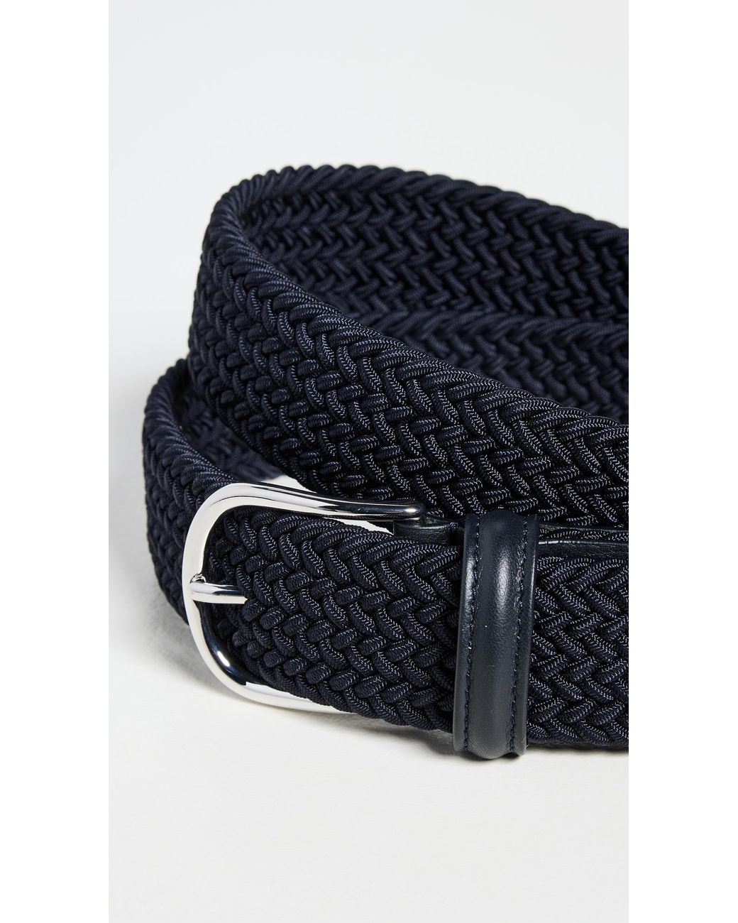 Andersons Black Nylon Woven Belt for men