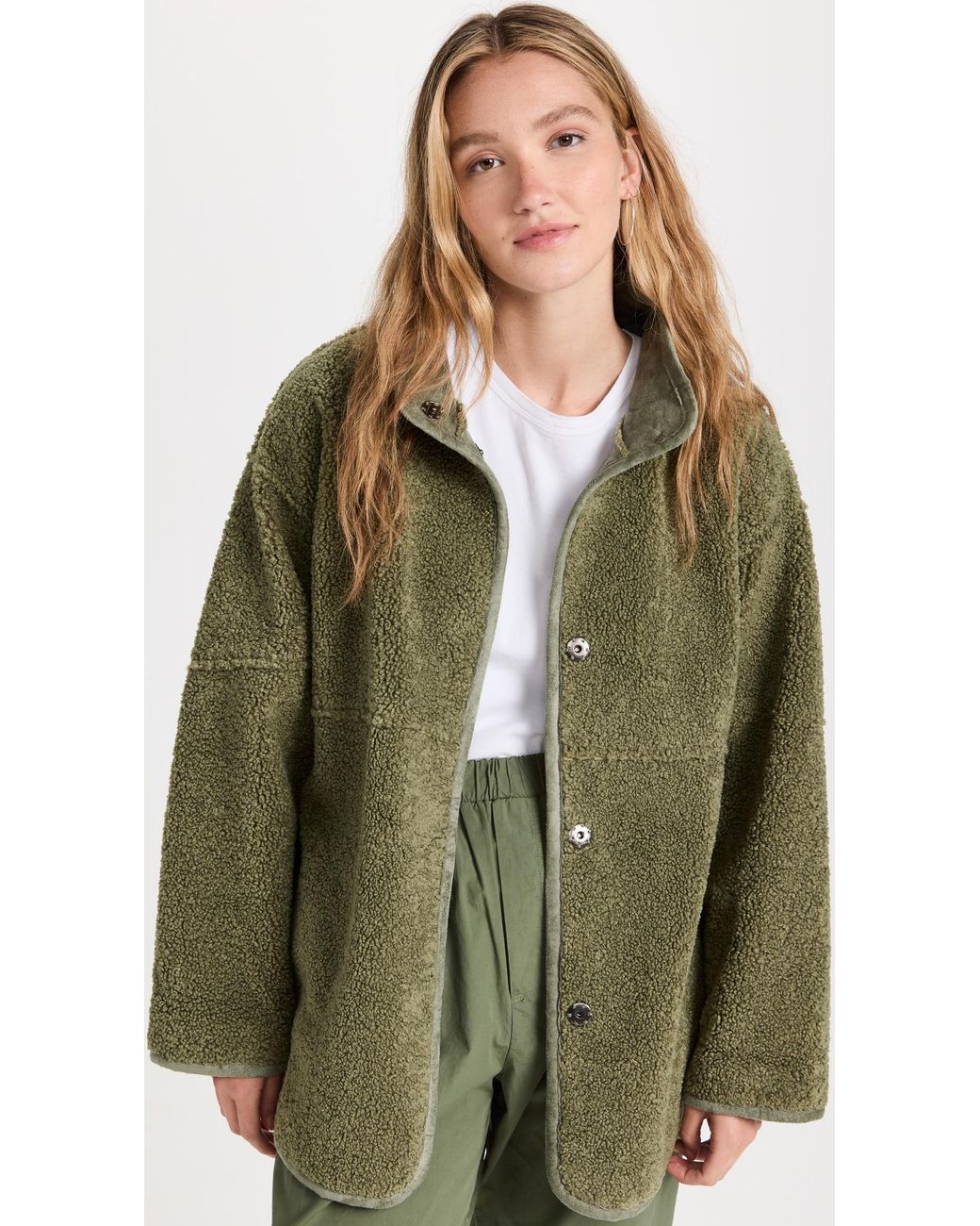 Velvet Albany 03 Sherpa Jacket in Sage (Green) Lyst
