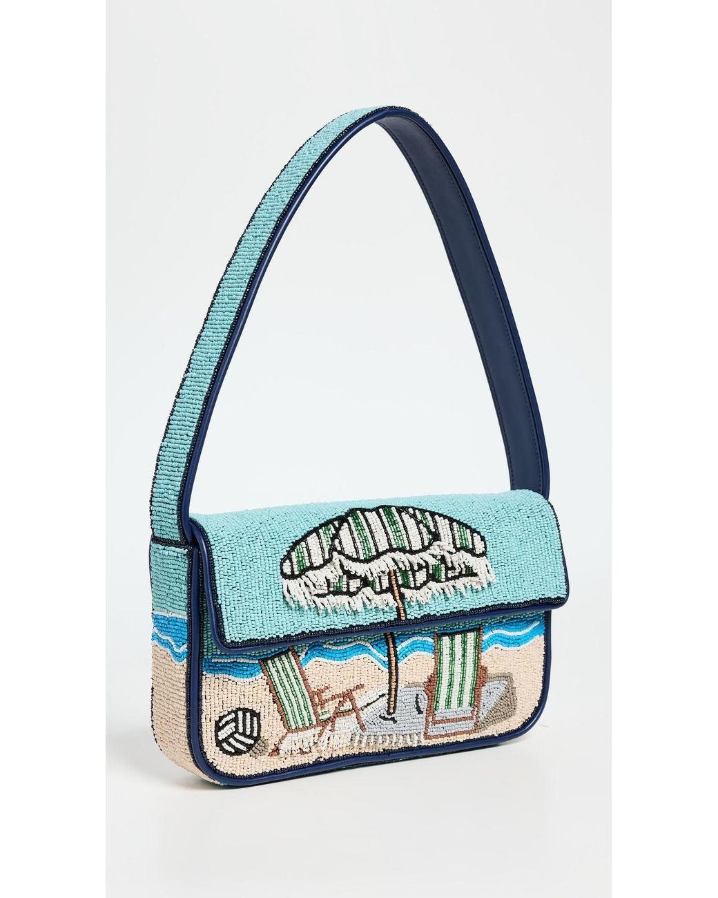 STAUD Tommy Beaded Bag in Blue | Lyst