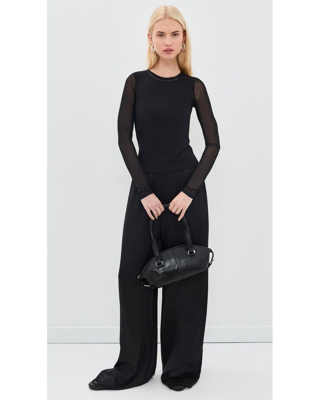 Rag & Bone Black Luca Shadow Tee