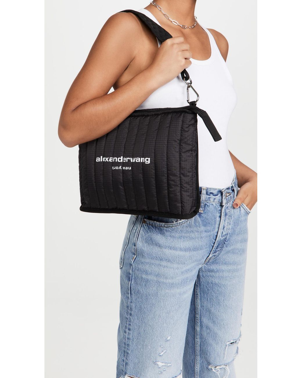 Alexander Wang Elite Tech Shoulder Bag in Black | Lyst