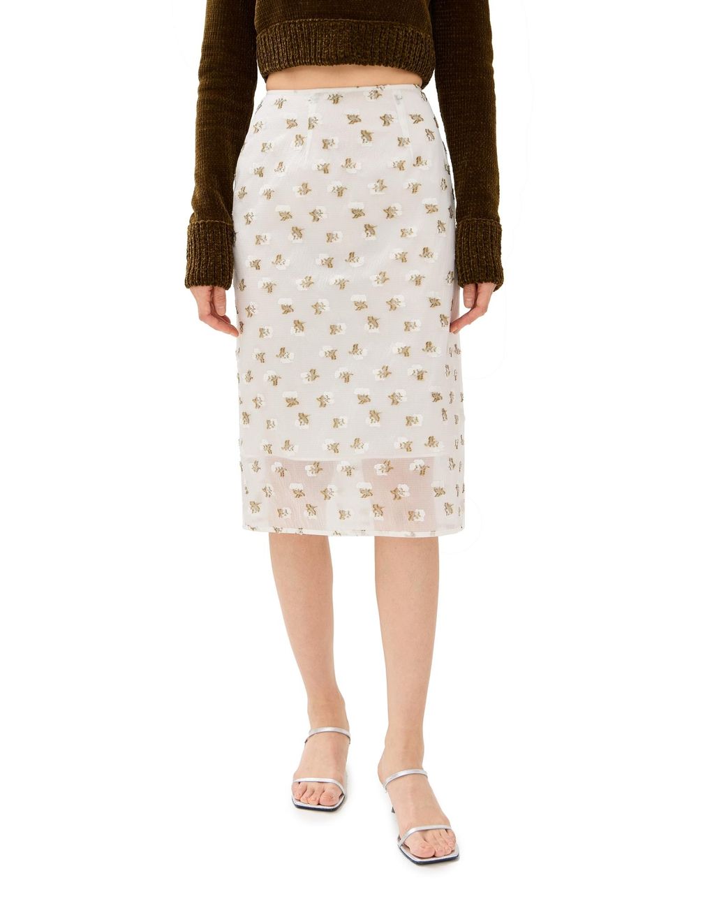 Cecilie Bahnsen Fil-Coupé Clear Allegra Skirt in Black | Lyst