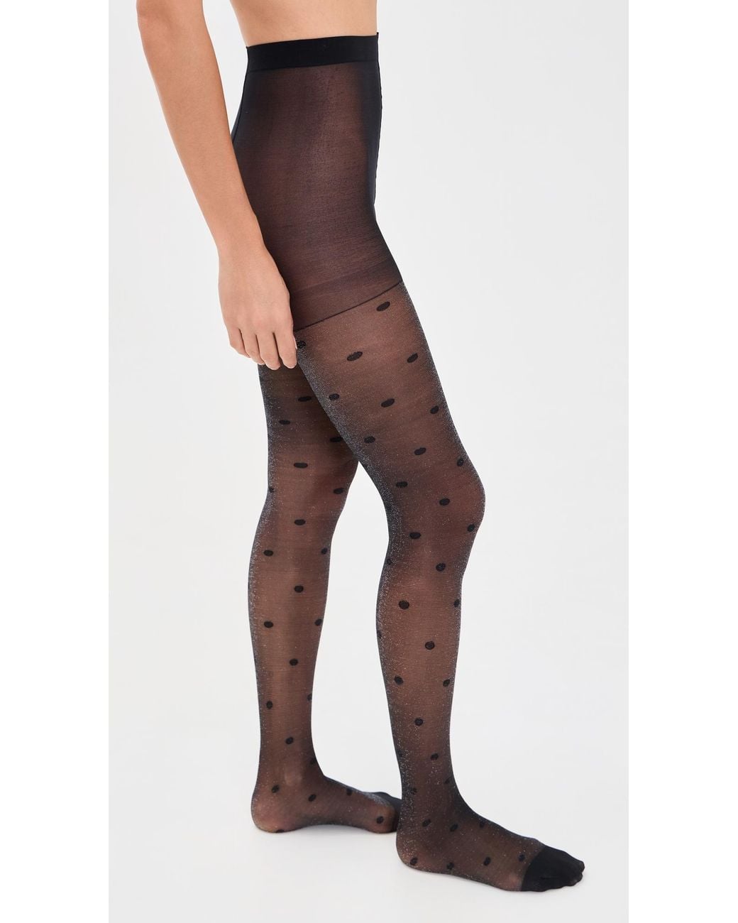 Stems Black Sparkle Dot Sheer Tights