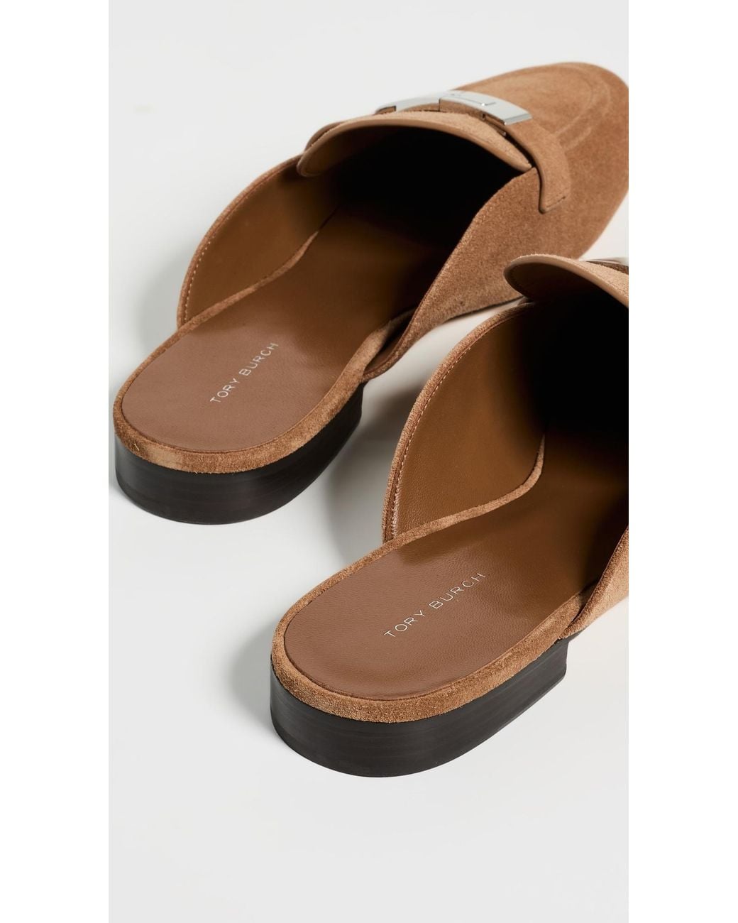 Tory Burch White Leelee Loafer Mules
