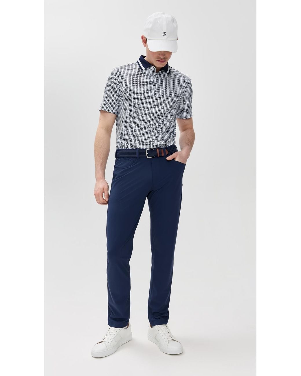 Redvanly Blue Kent Pull On Trousers 32 for men