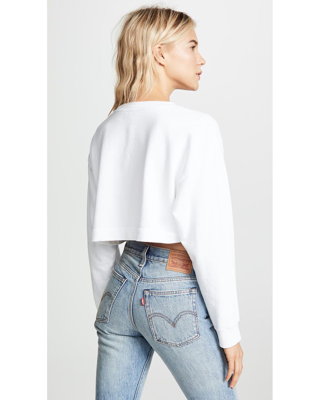 Levi's Cotton Cropped Logo Sweatshirt 