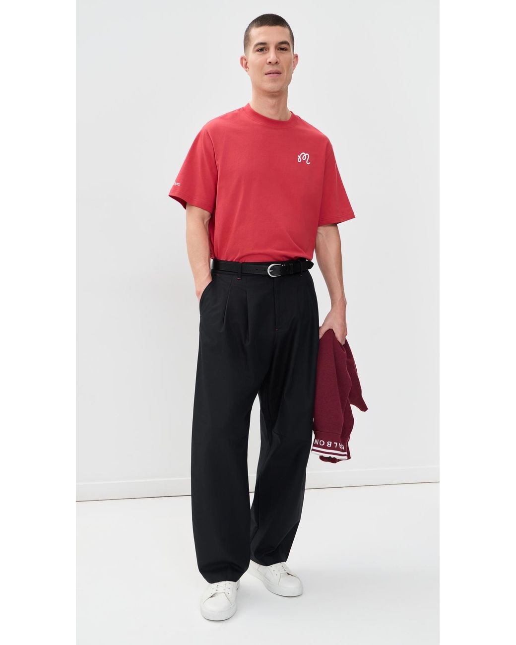 Malbon Red Bermuda Tee for men