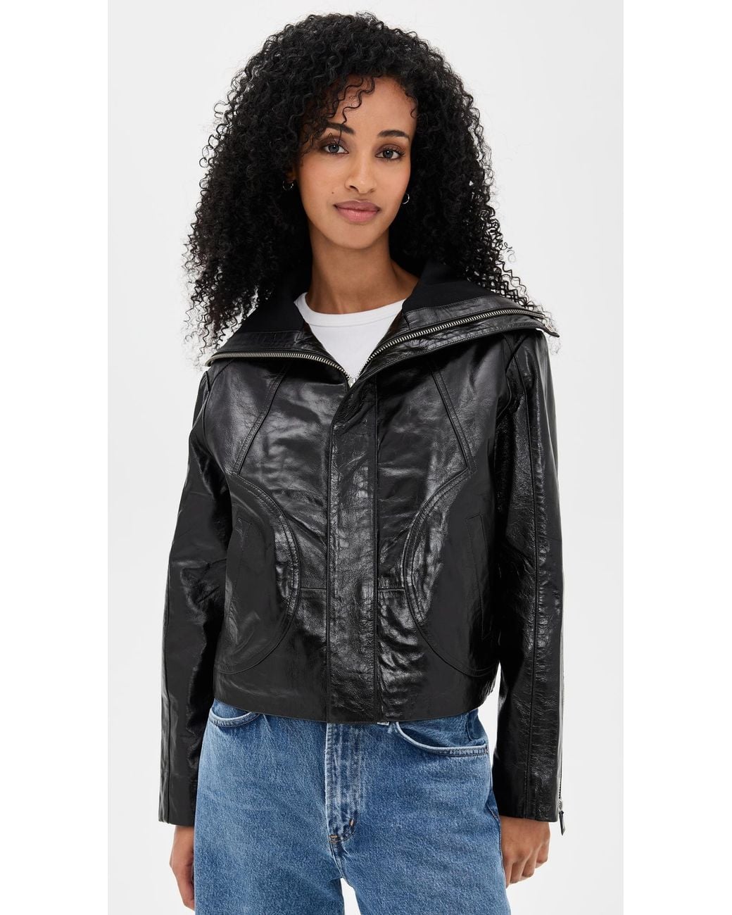 Ba&sh Black Bernie Leather Jacket