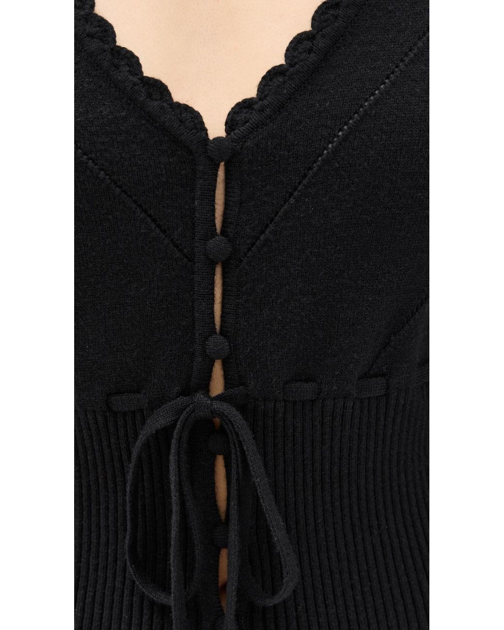 GUIZIO Black Mathilde Top