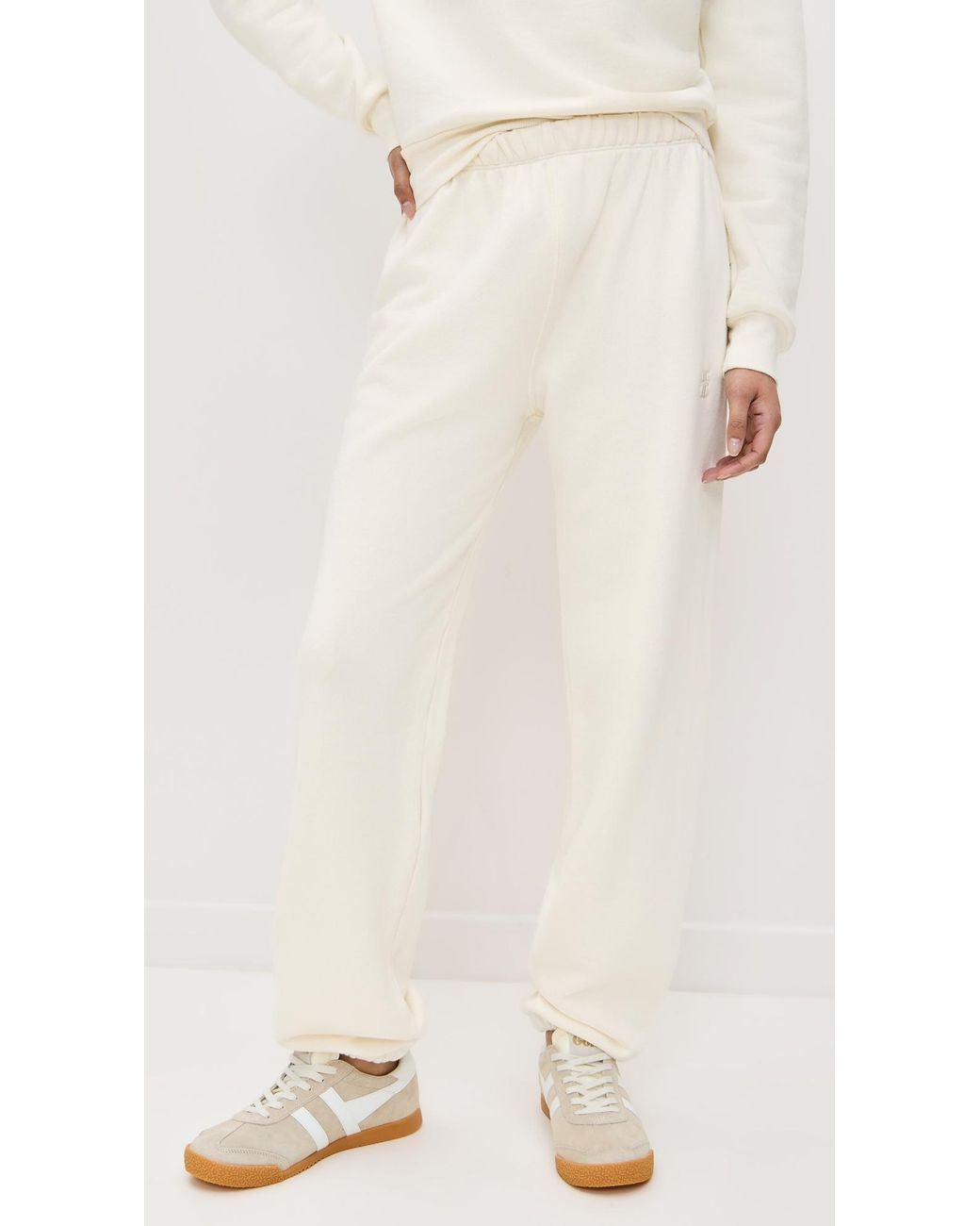 ÉTERNE White Classic Sweatpants