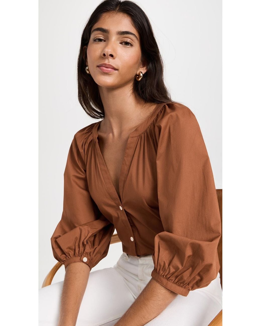 Staud Brown New Dill Top