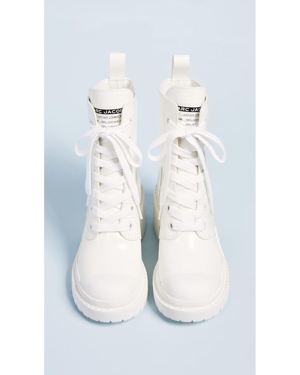 Marc Jacobs Bristol Laced Up Boots in White Lyst