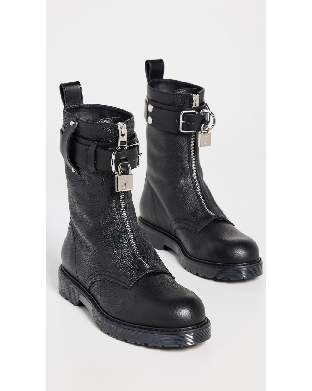 【関税込み】Punk Combat Boots - J.W. Anderson - Leather - Bl JW Anderson Black Punk Boots for Men | Lyst