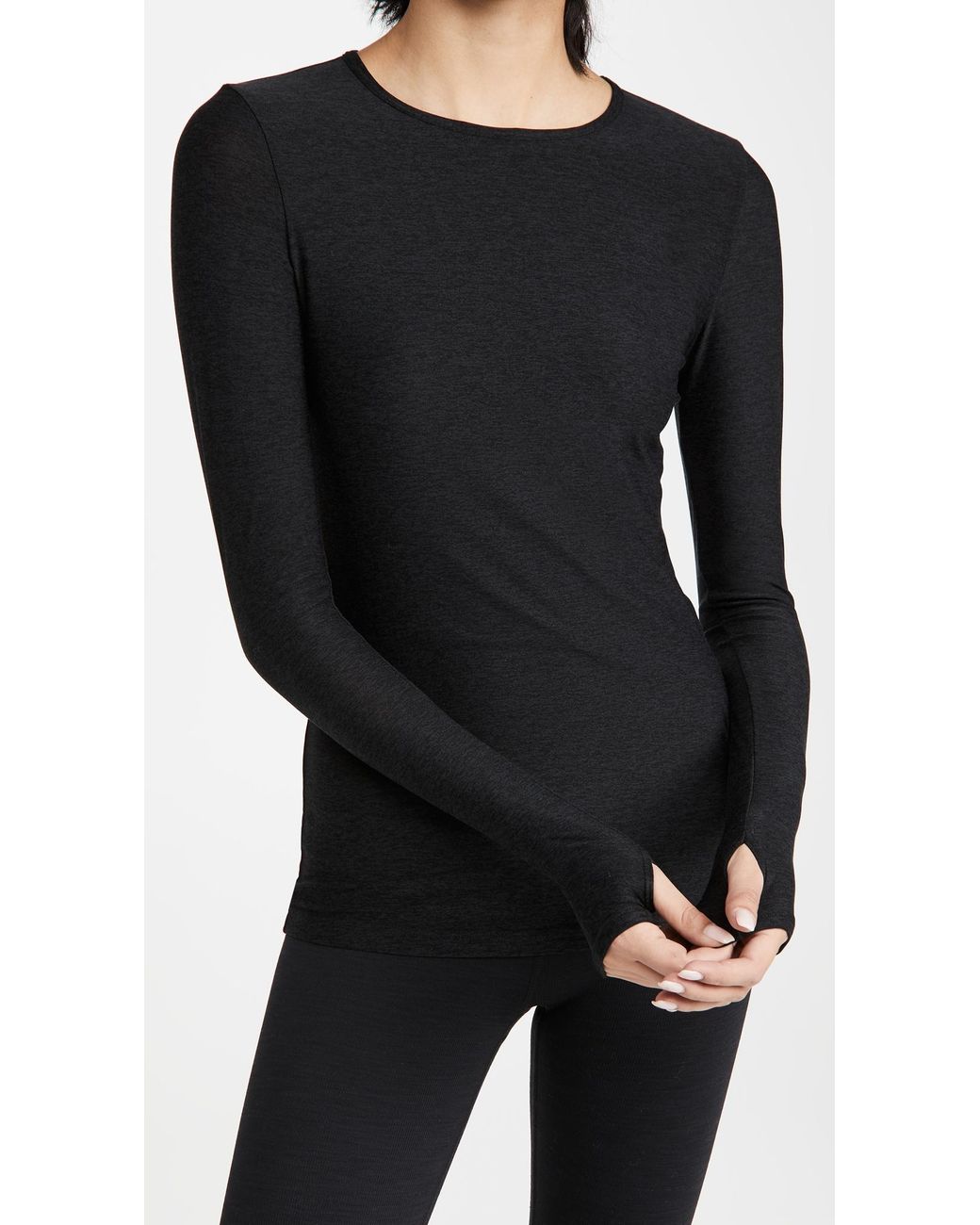 Beyond Yoga Black Classic Crew Pullover