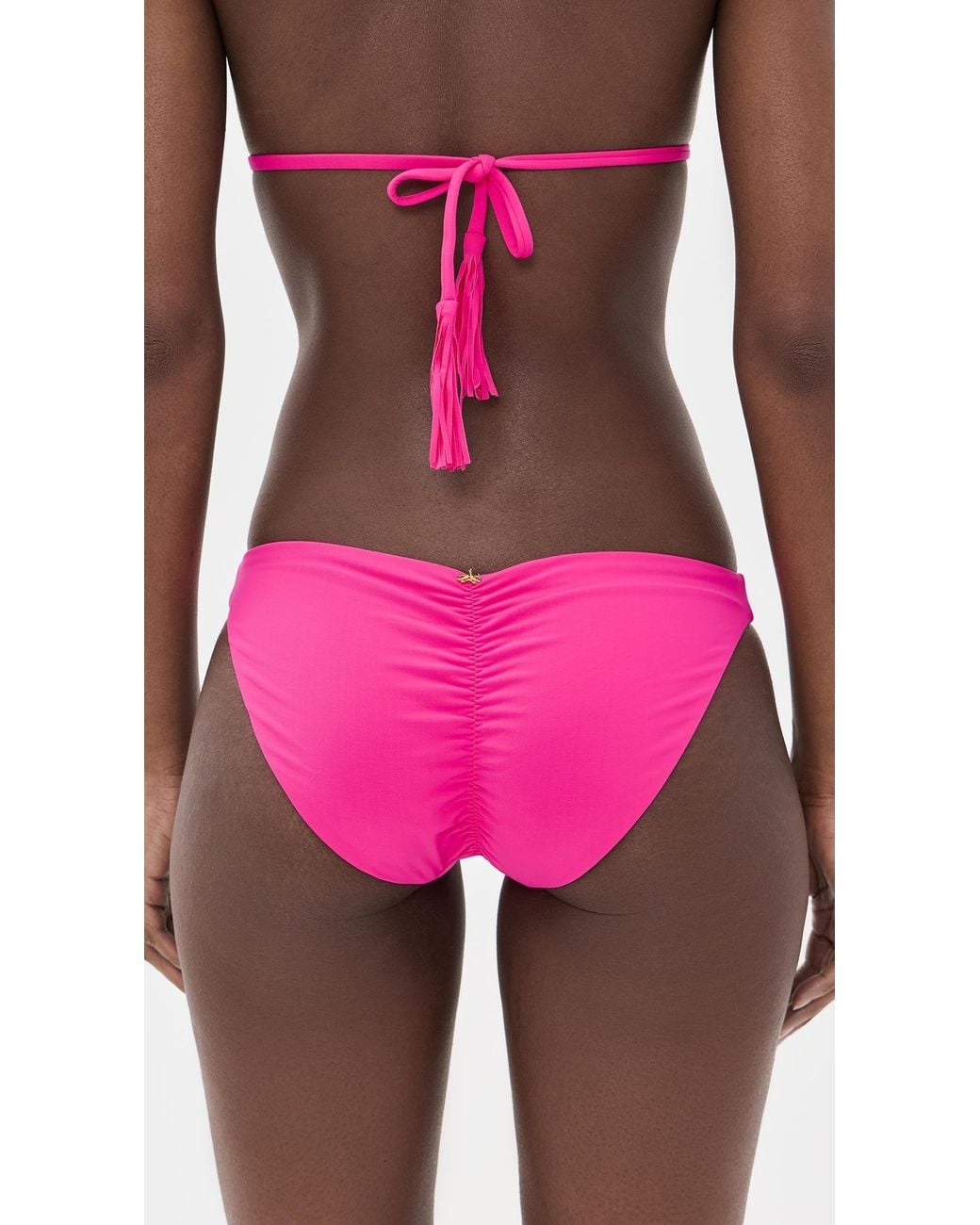 PQ Swim Pink Basic Ruched Bikini Bottoms