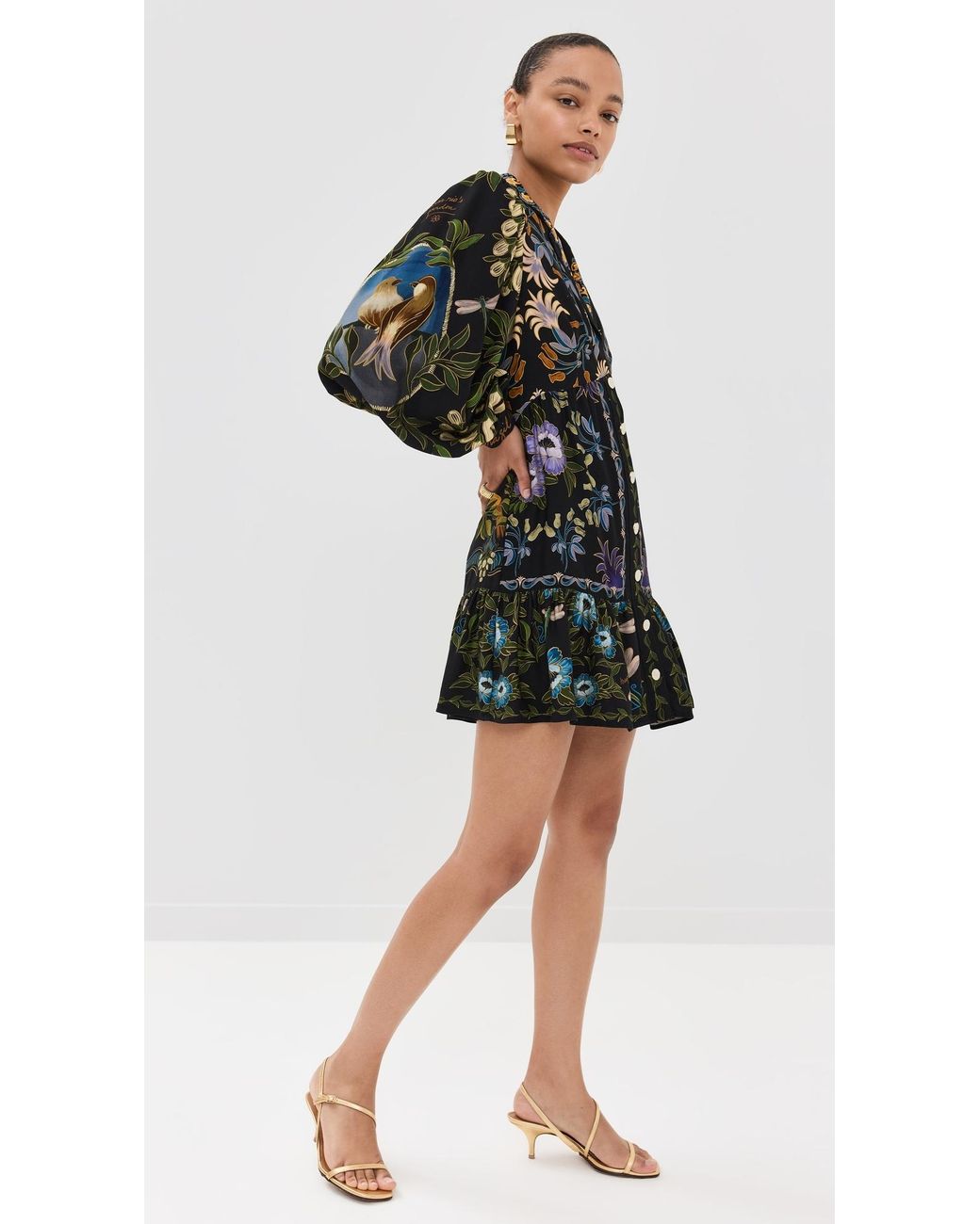 farm rio winter garden dress Farm Rio Winter Garden Mix Mini Shirt Dress