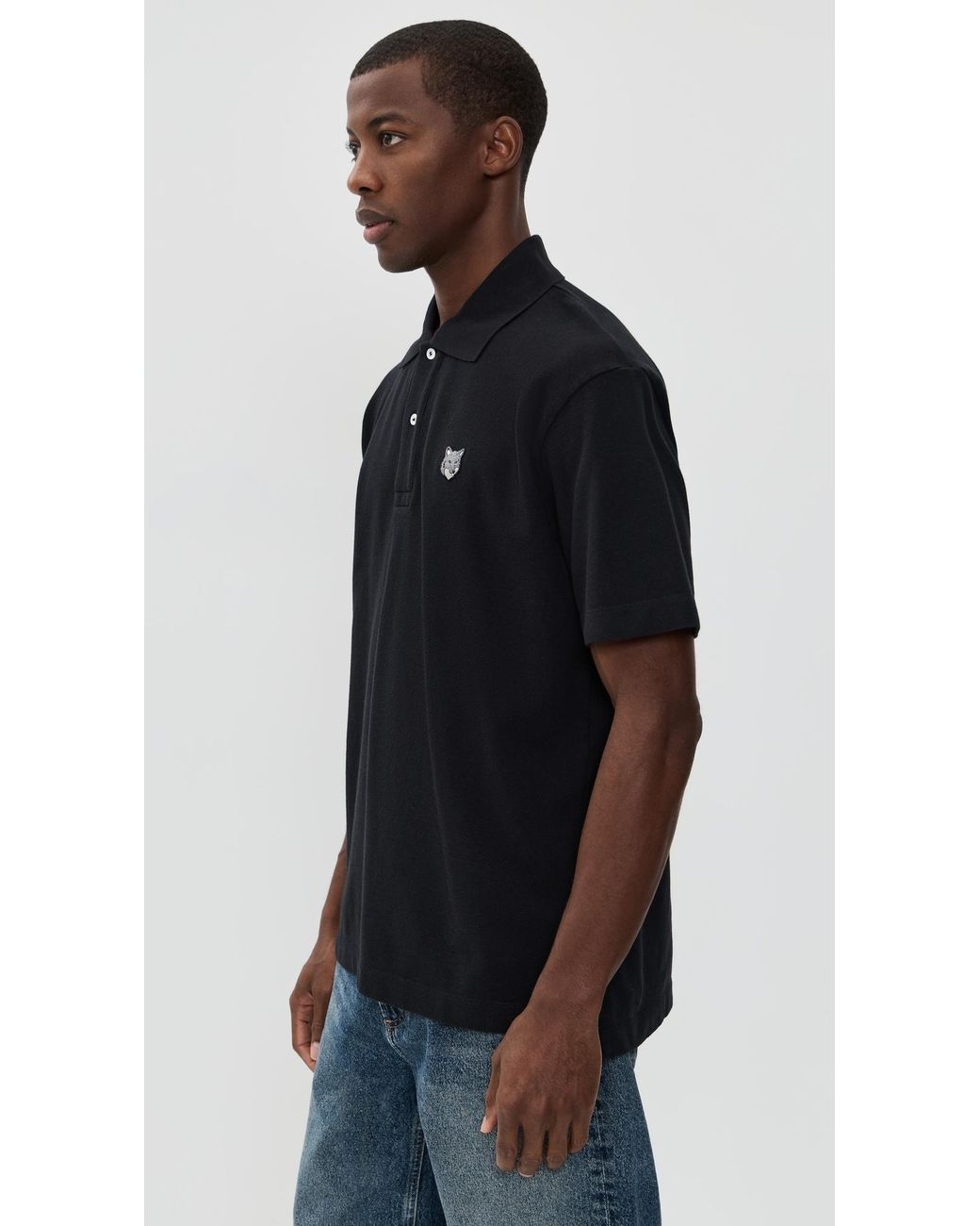 Maison Kitsuné Black Fox Head Patch Comfort Polo for men