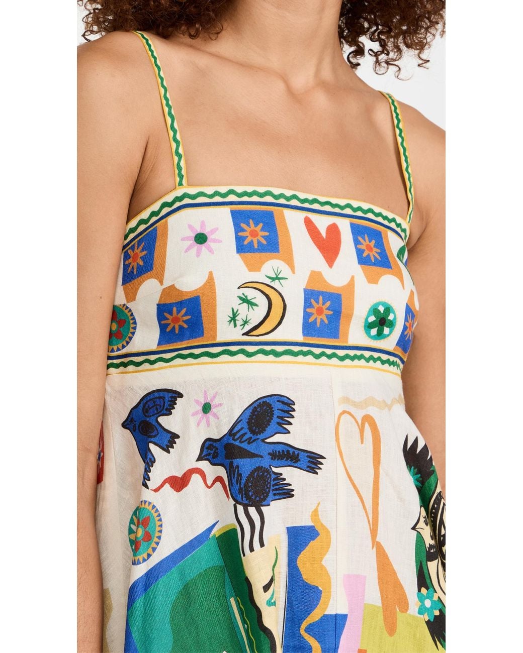 chinese dress ladies Soleil D'Amour Silk Midi Dress Jumbled