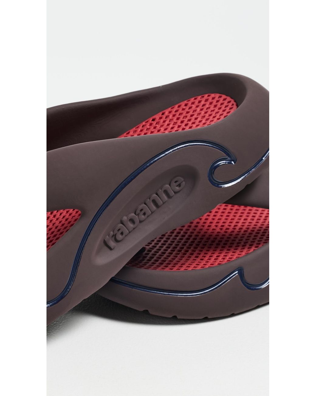 Rabanne Black 3D Flip Flops