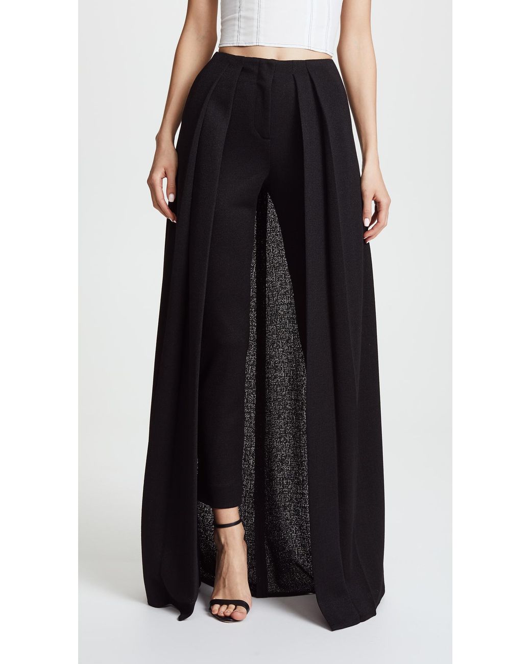 Hellessy River Slim Pants With Skirt Overlay in Black | Lyst