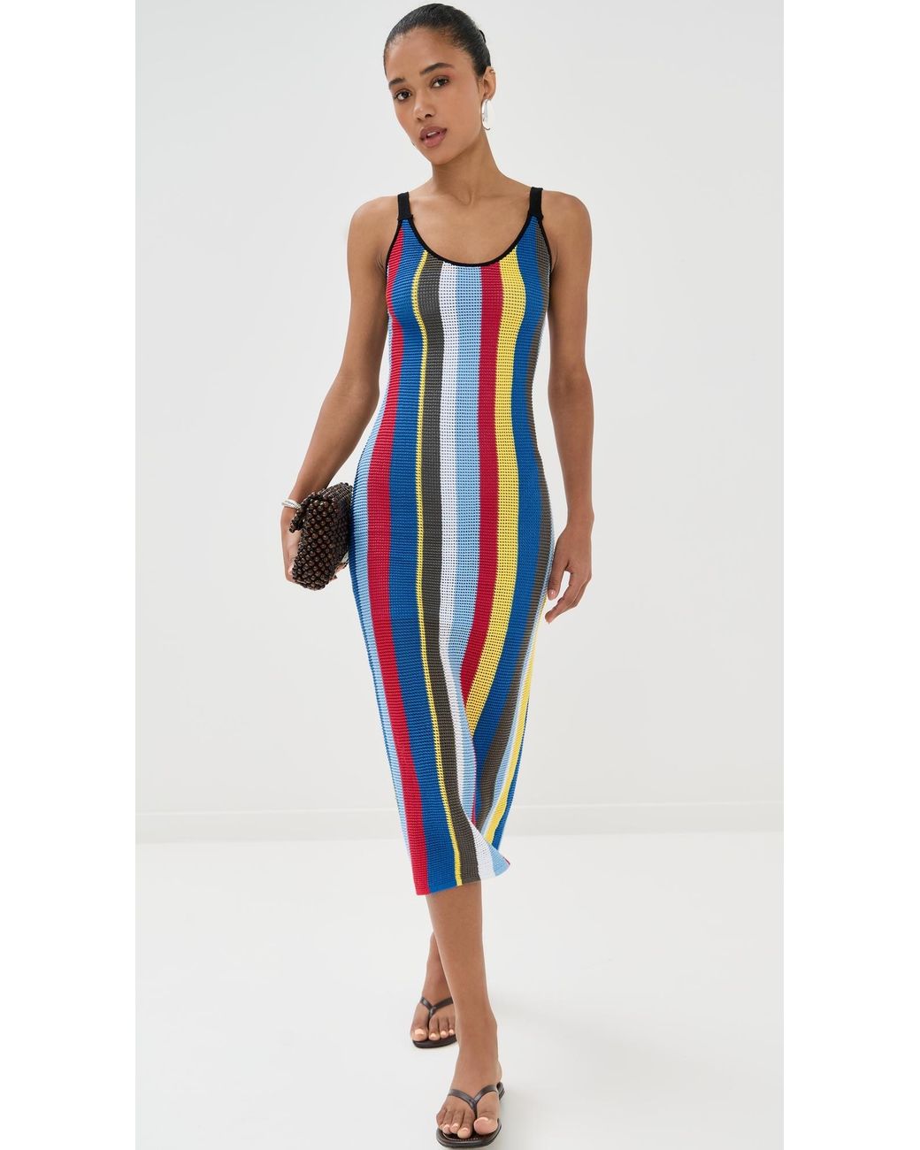 staud jessica knit dress in Blue brand-dishani-enterprise