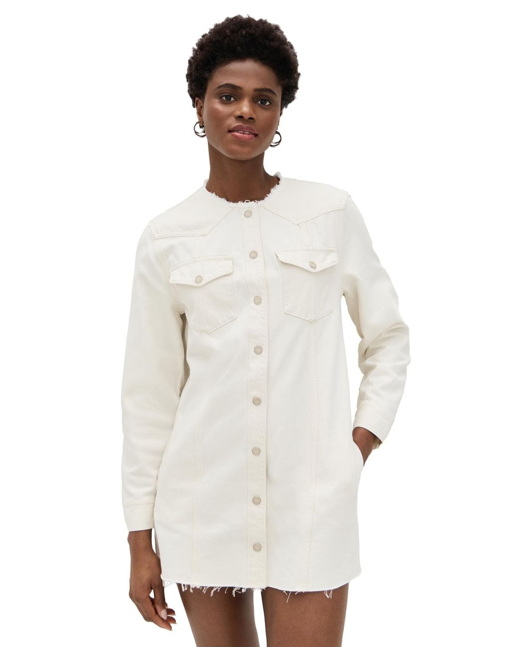 RE/DONE The Riley Mini Dress in White | Lyst