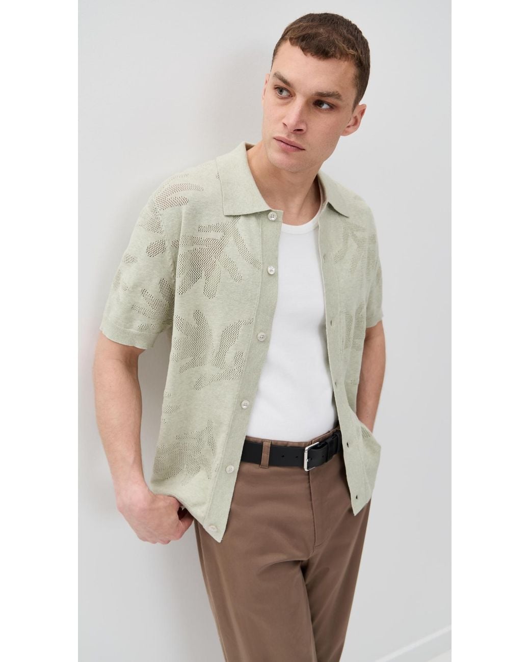NN07 Multicolor Thor Knit Button Down Polo for men