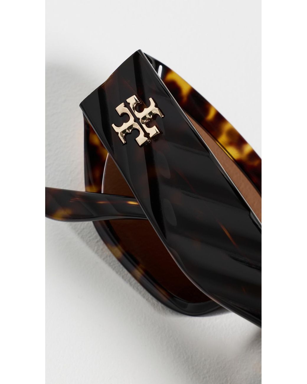 Tory Burch Black Oval Sunglasses