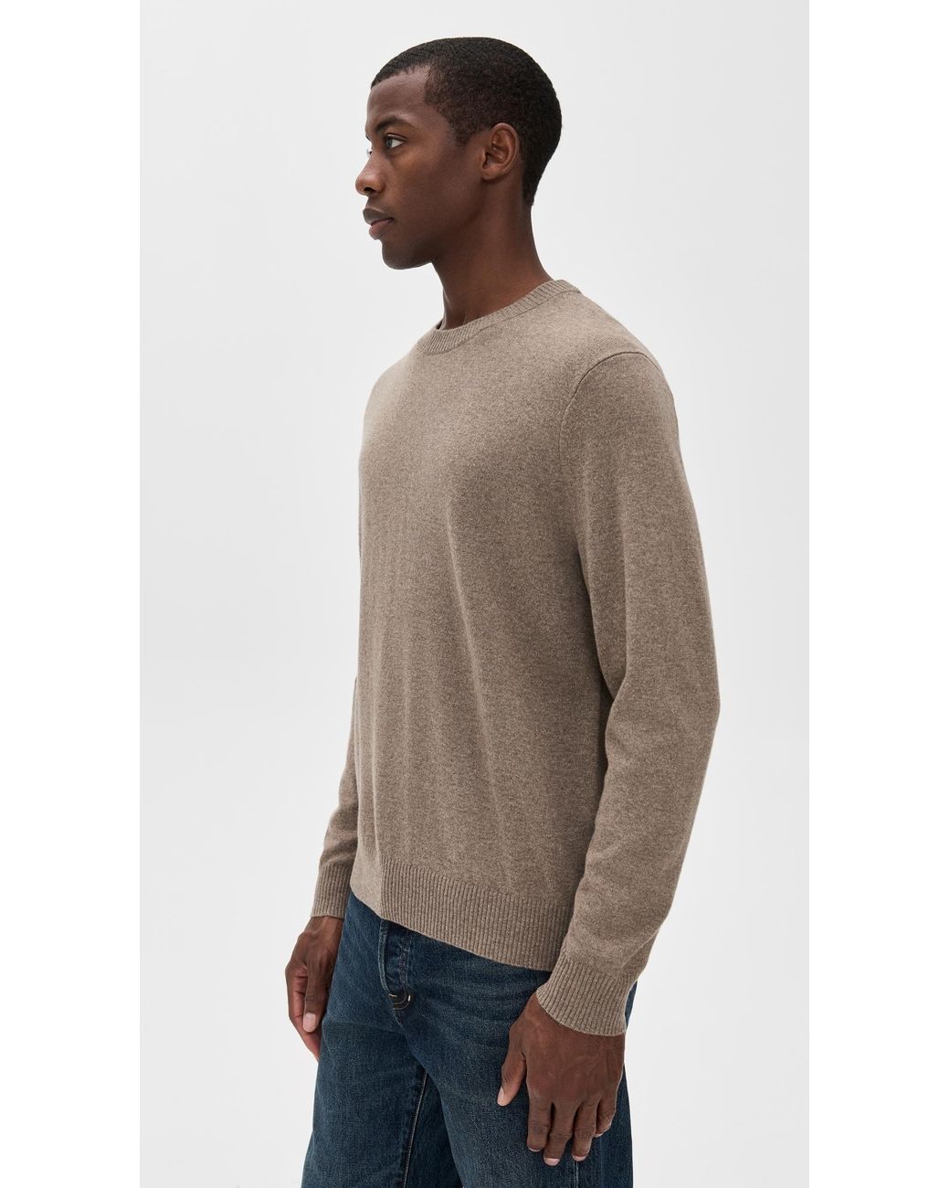 Theory Brown Hilles Crew Neck Sweater for men
