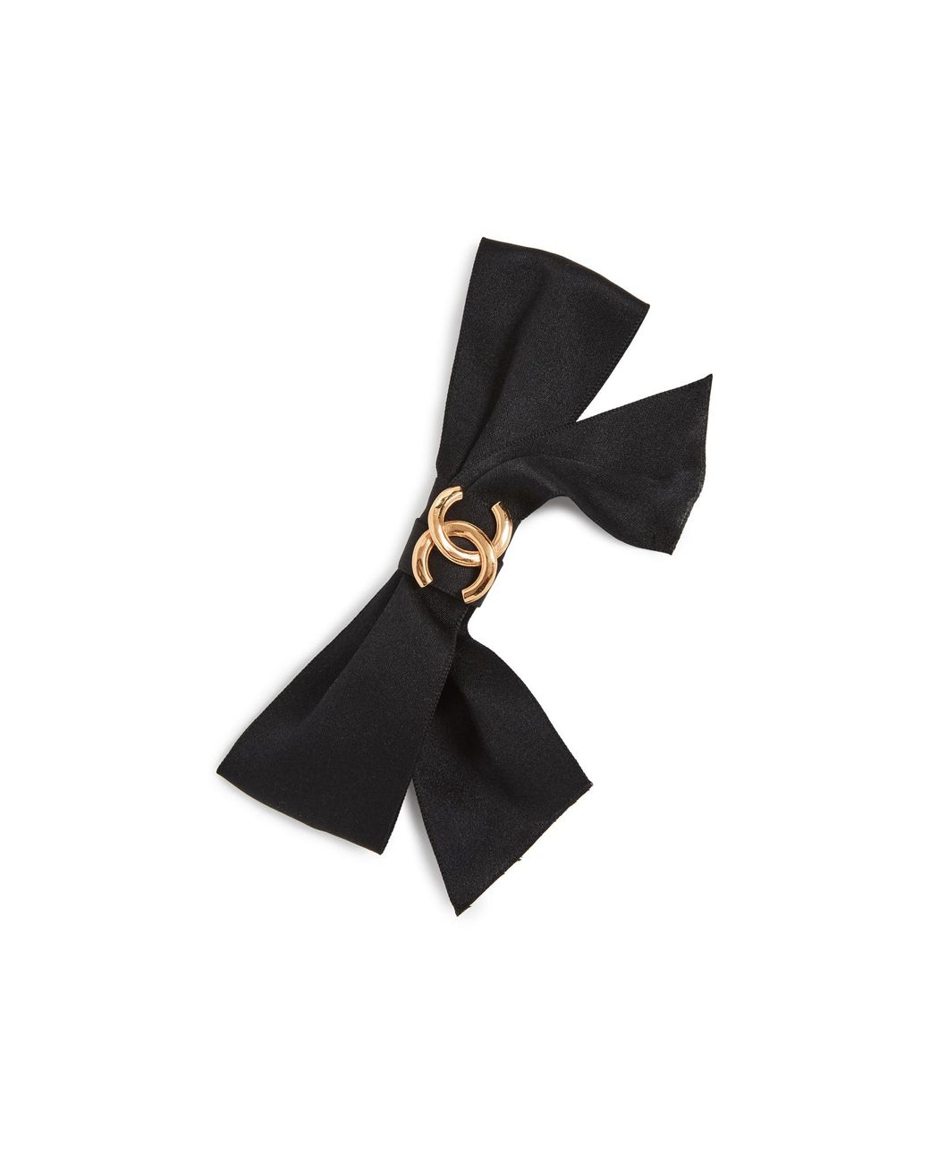 What Goes Around Comes Around Chanel Bow Barrette in Black | Lyst