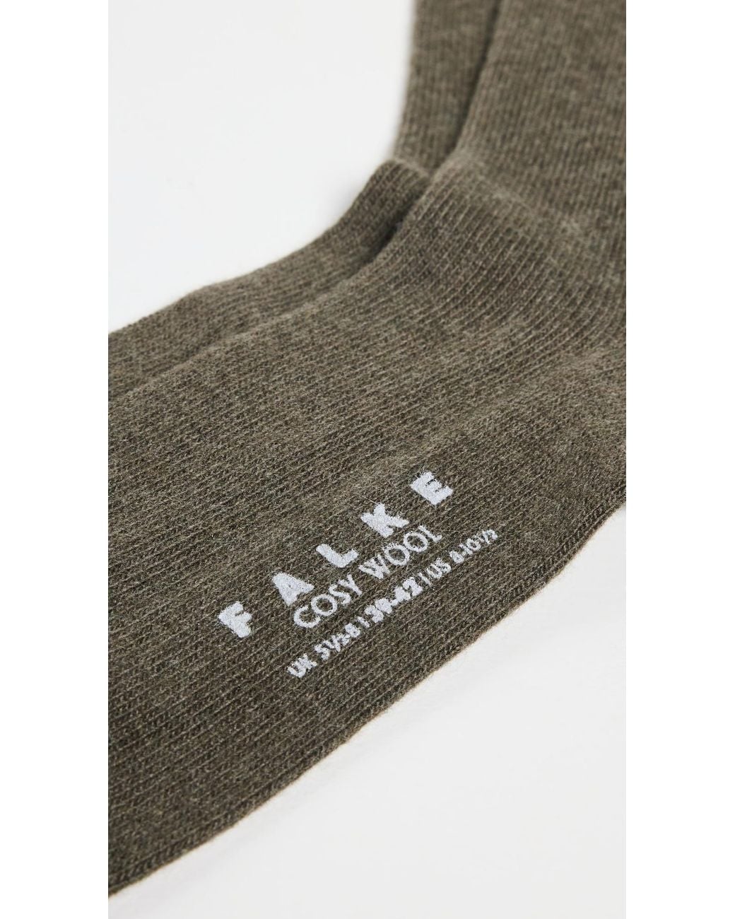 Falke Gray Cozy Wool Socks Military