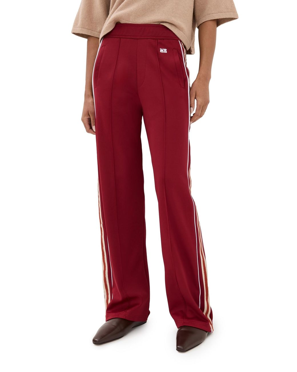 【KOOLOSET】Wales Track Pants wales-bonner-Burgundy-Wae-