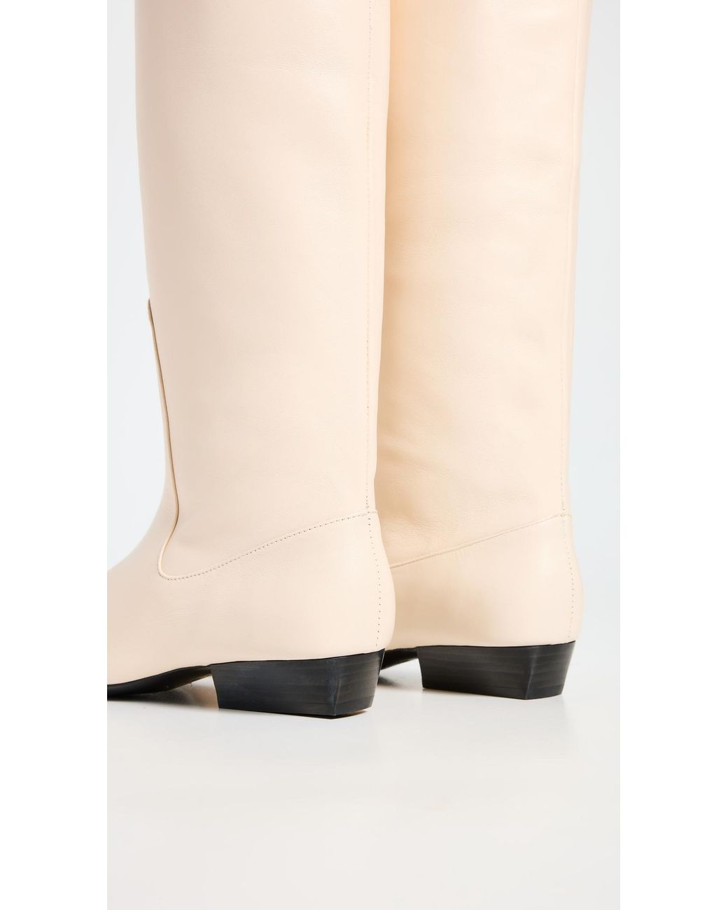 Staud White Wally Flat Boots
