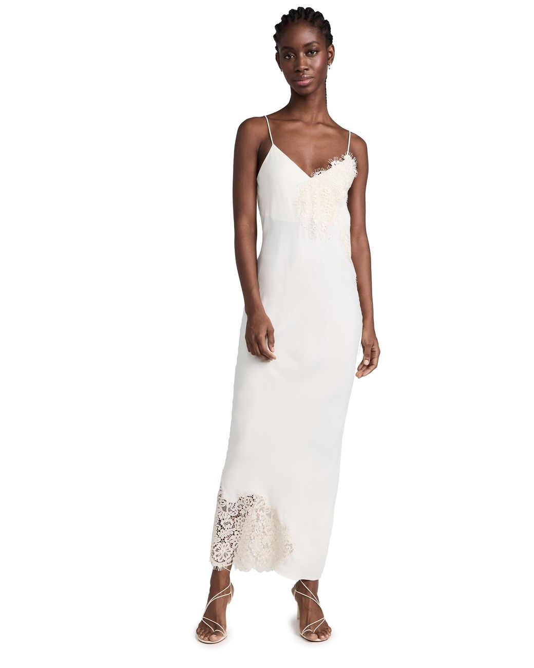 rohe lace dress Rohe Lace Camisole Dress in White