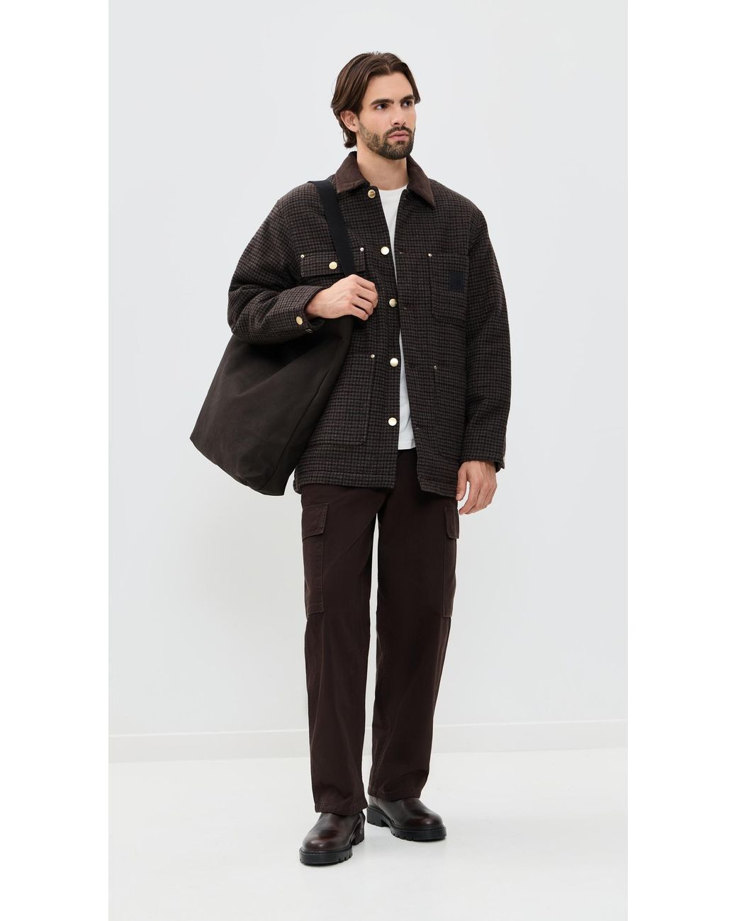 Carhartt Lowis Chore Coat in Black for Men | Lyst Canada