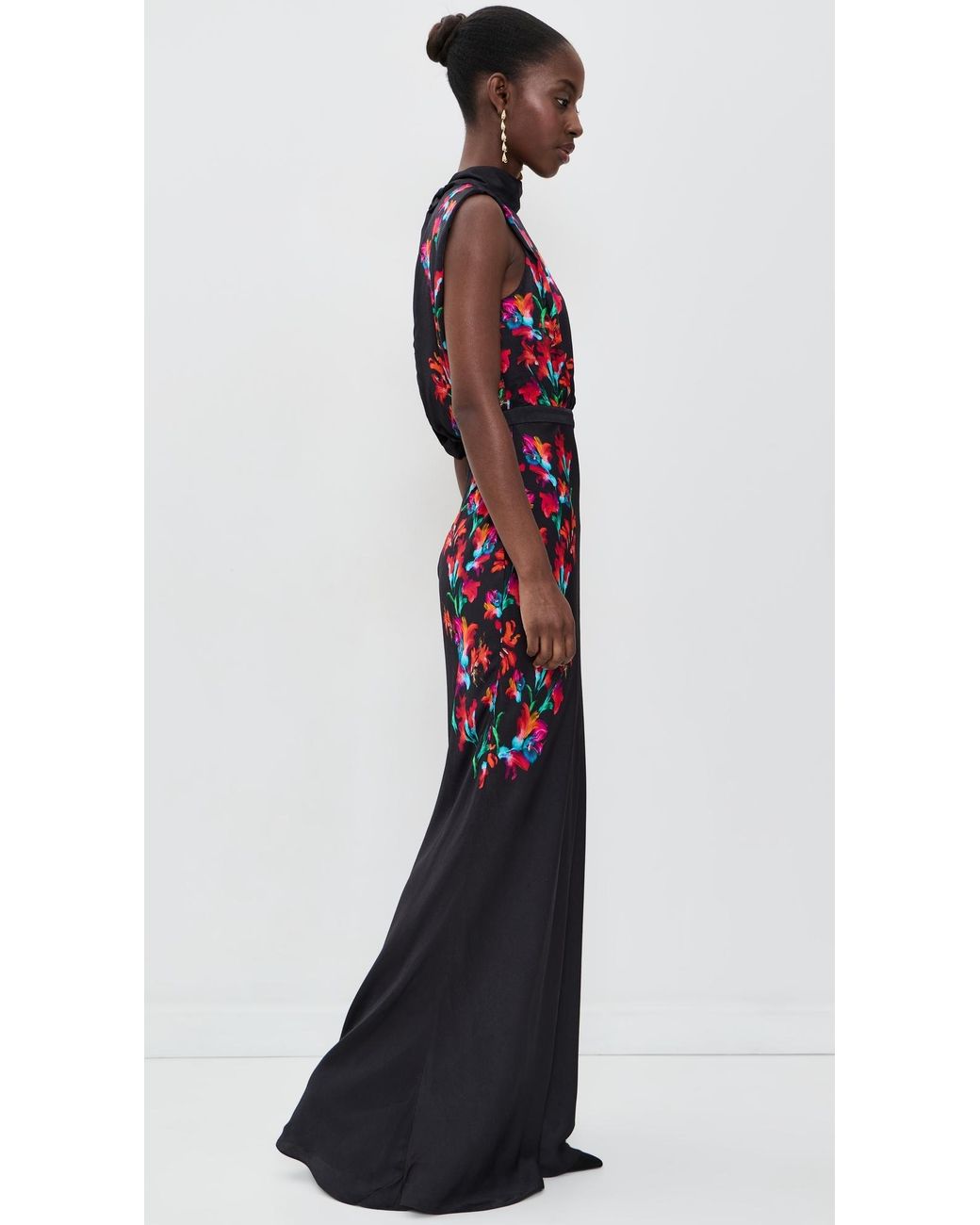 Saloni Blue Fleur Dress