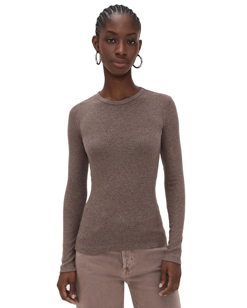 Agolde Brown Delphi Slim Tee