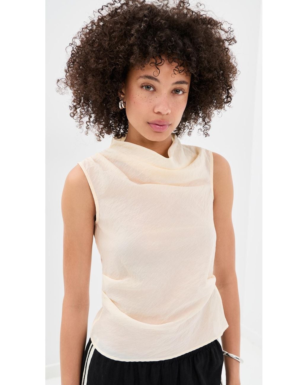 ALIGNE Black Dana Sheer Top