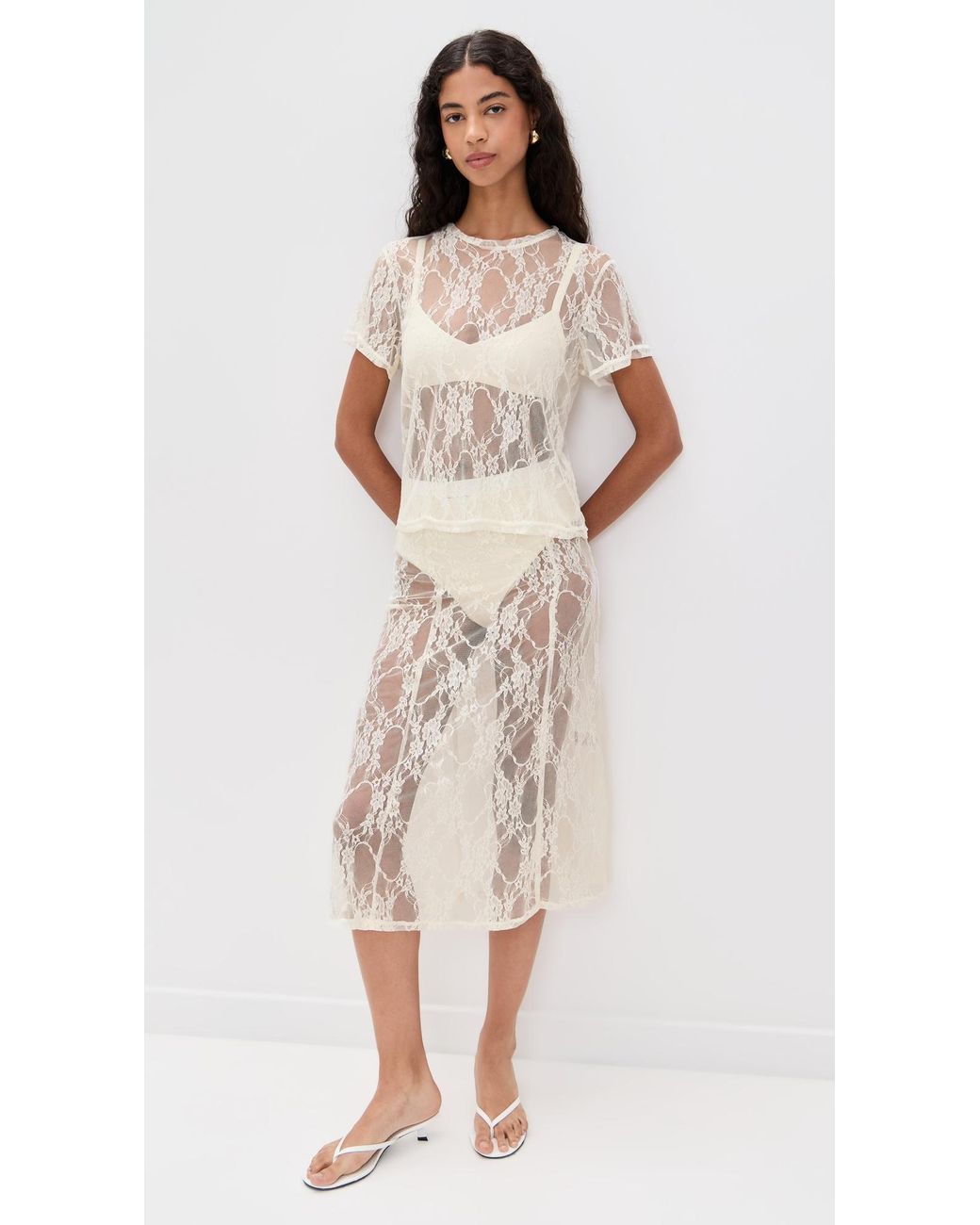 Le Bos Natural Lace Tee