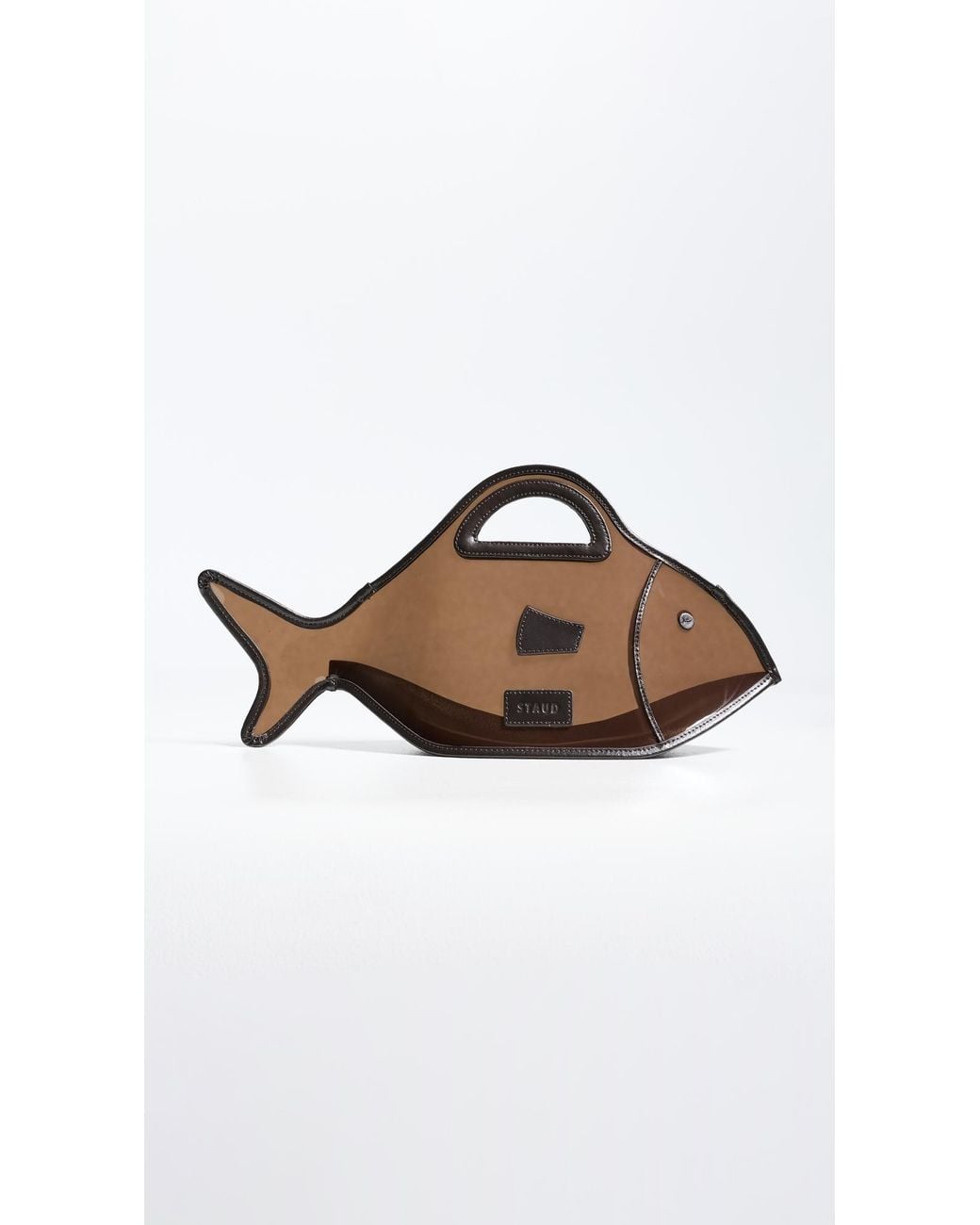 Staud Brown Cleo Fish Tote