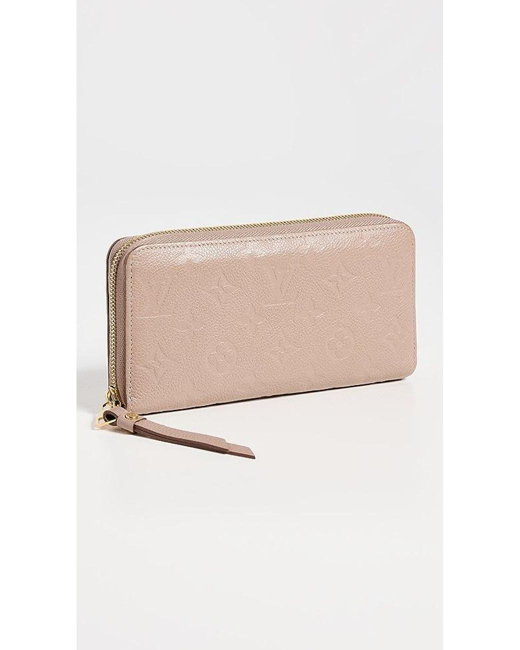 What Goes Around Comes Around Louis Vuitton Pink Empreinte Zippy Wallet in  Natural