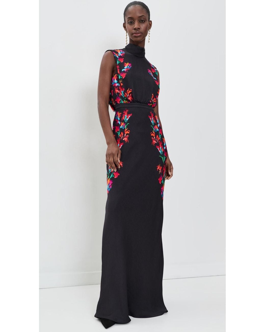 Saloni Blue Fleur Dress