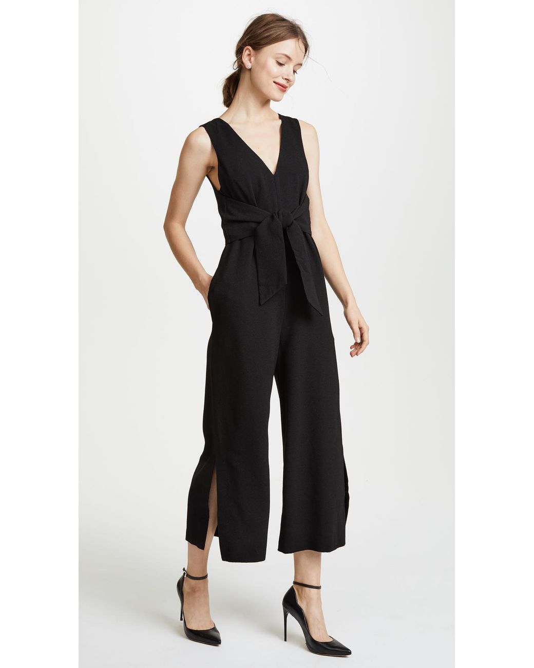 Club Monaco Remesta Jumpsuit in Black | Lyst