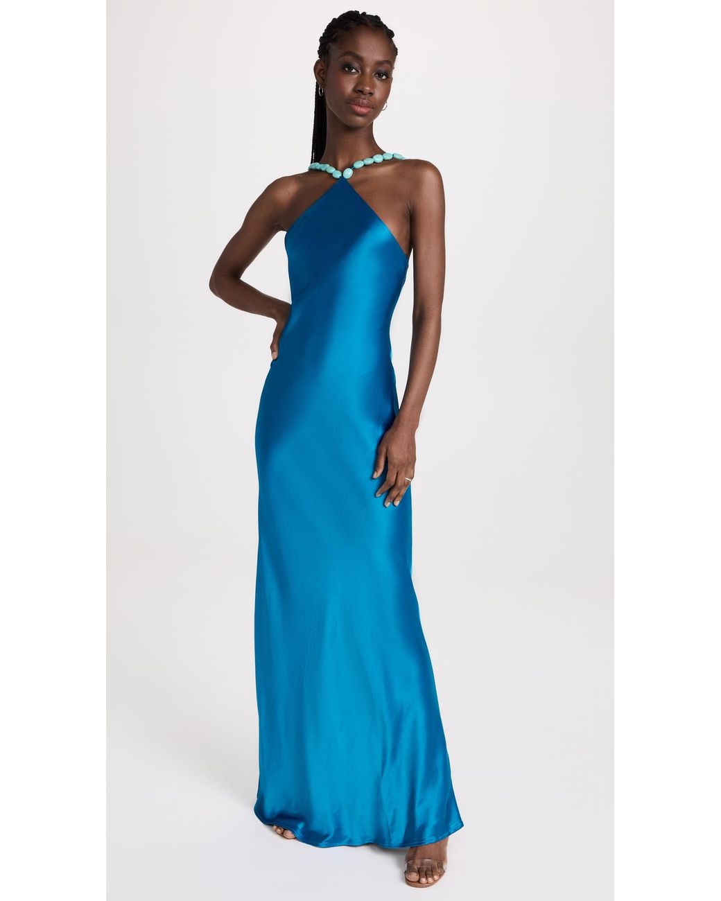 cadence dress island blue STAUD in the Candence satin corset variant available: US 4 Cocktail Dress Black Lace Colour:SILVER