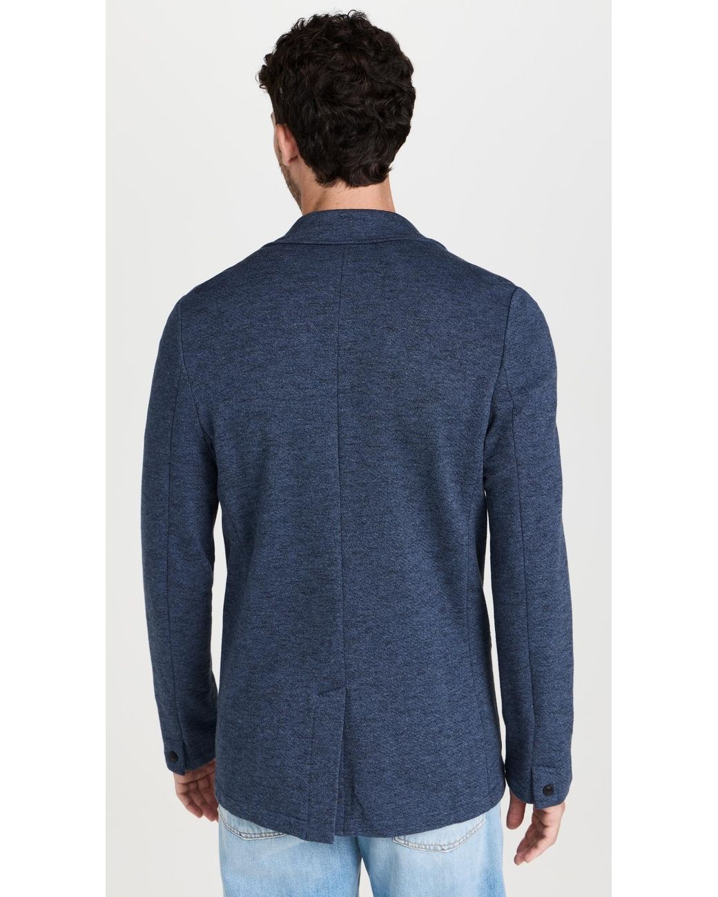 Faherty Brand Blue Inlet Knit Blazer for men