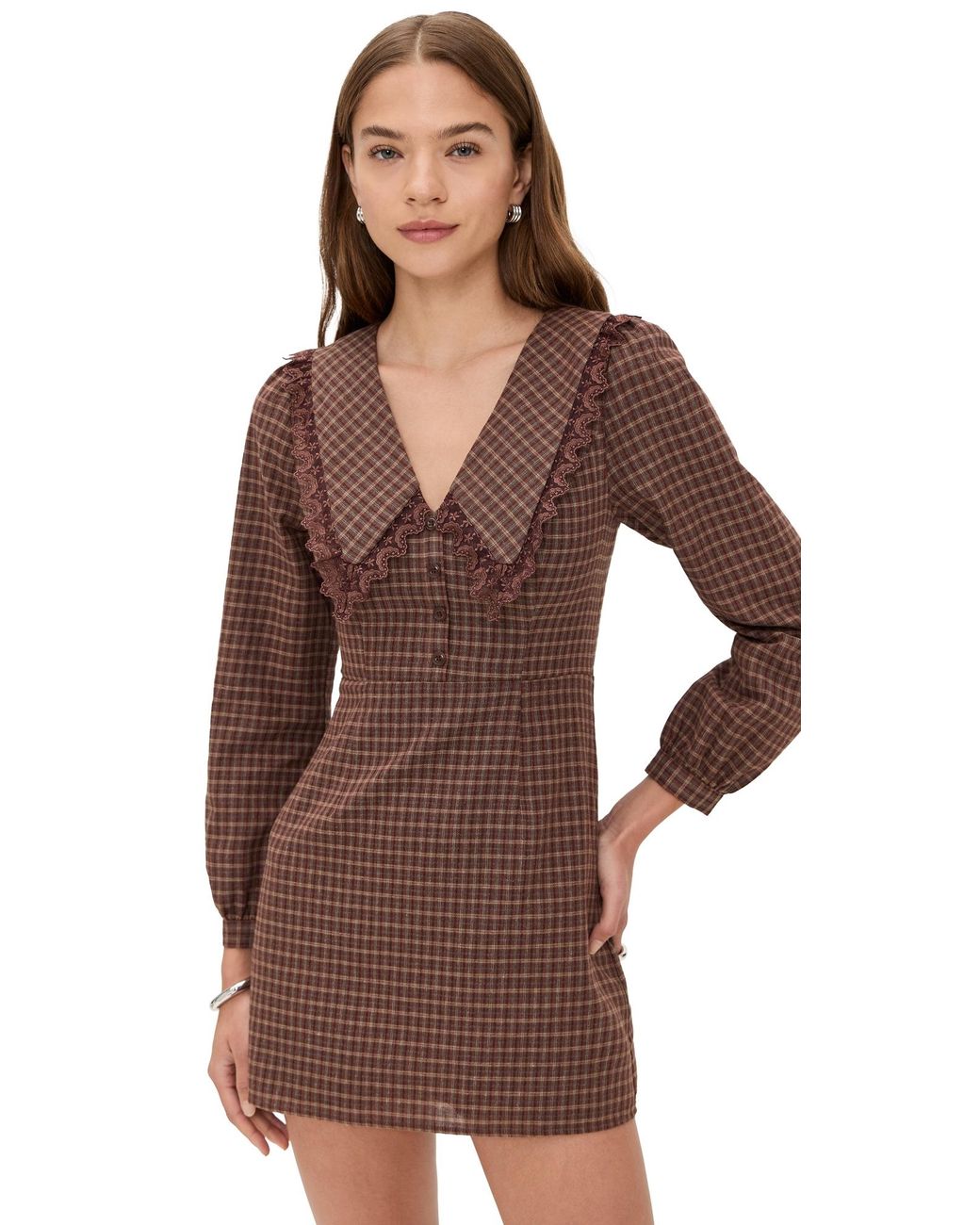 O.P.T O. P.T Rosalind Mini Dress in Brown | Lyst