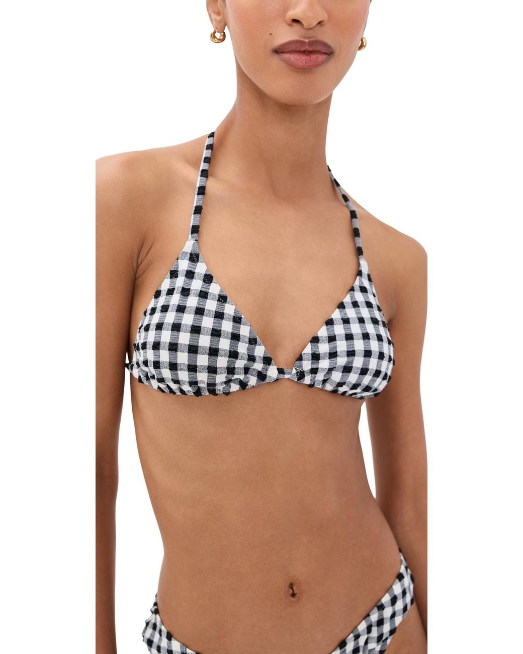 Le Bos Blue Triangle Bikini Top