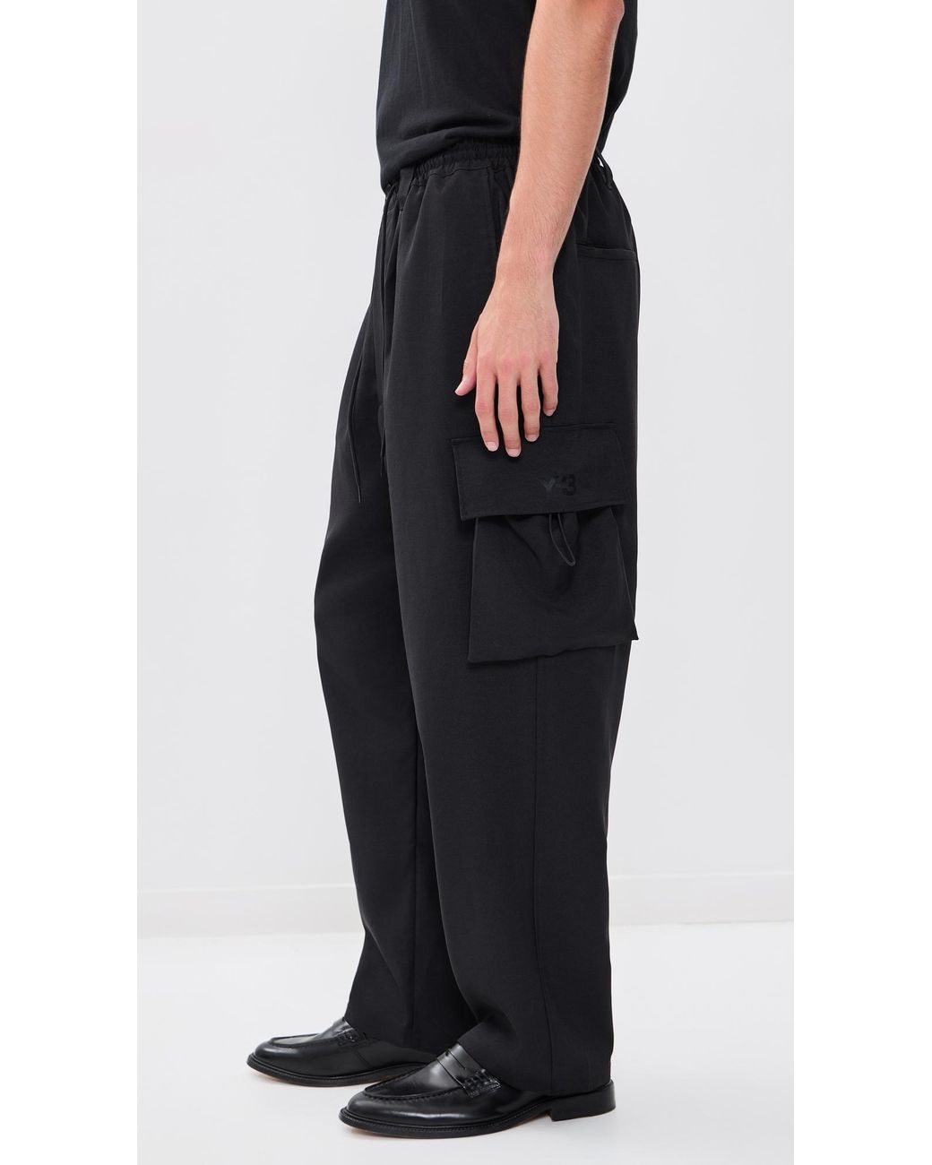 Y-3 Black Cargo Pants for men